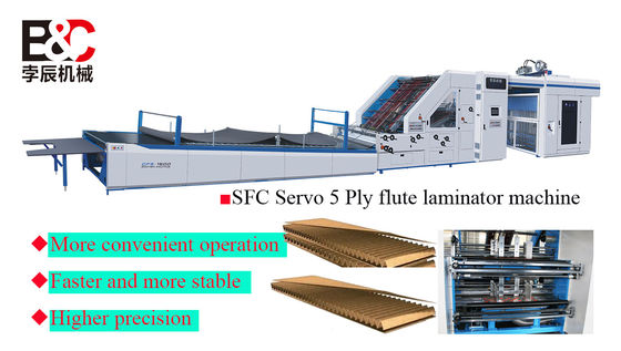 150 m/min 5 laminatore a piatto di flauto regolazione automatica della macchina servo