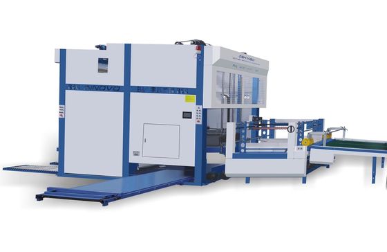 Macchina laminatrice Litho Flute Laminator Usata con ribaltatore automatico e impilatore per pallet per cartone ondulato