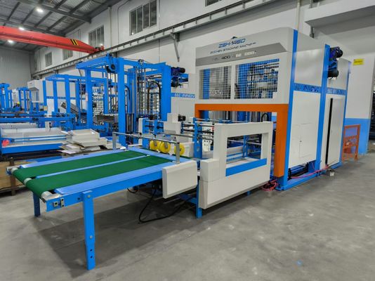 Sistema di impilazione e laminazione a flauto con macchina di impilazione automatica per la produzione di cartone ondulato